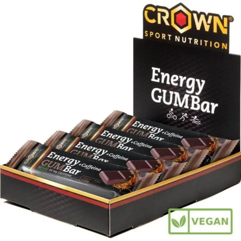 Crown Sport Nutrition Energy Gum Bar Cola + Caffeine , 12 x 30 grams