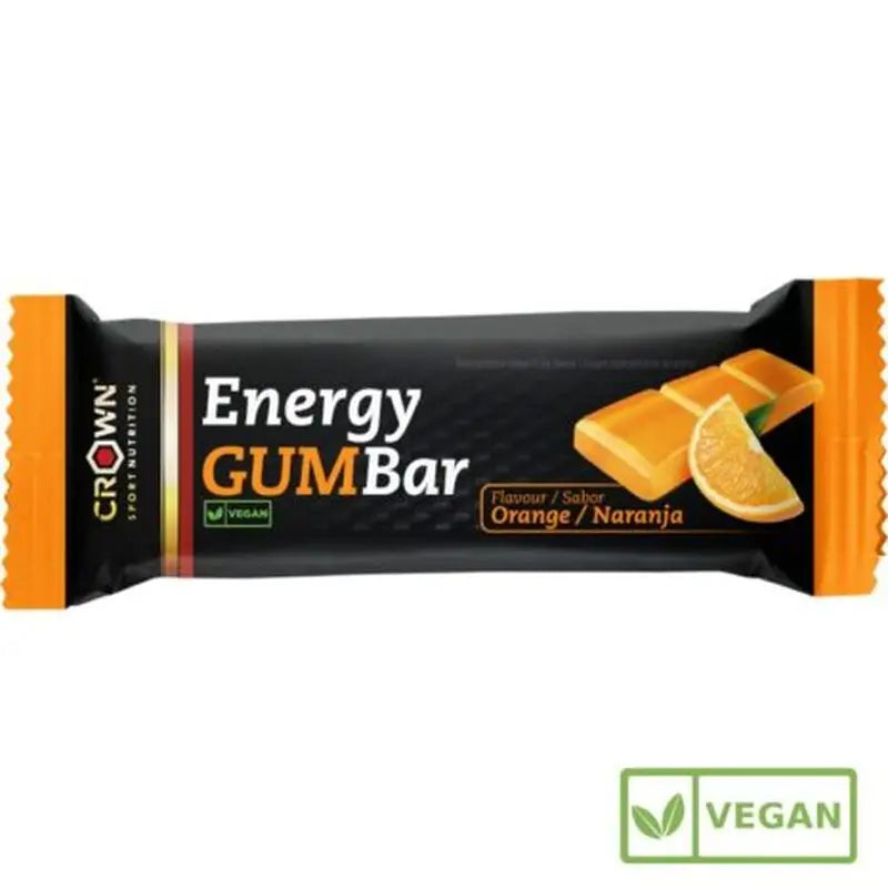 Crown Sport Nutrition Energy Gum Bar Orange , 1 x 30g