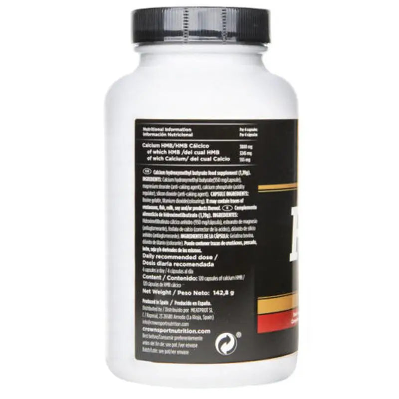 Crown Sport Nutrition Hmb 3800 , 120 gélules (30 portions)