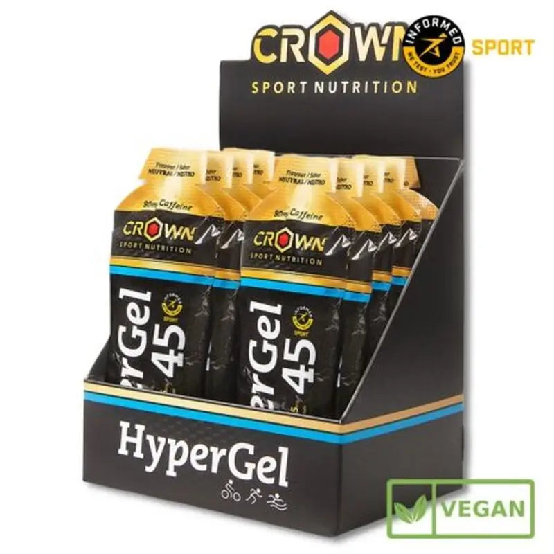 Crown Sport Nutrition Hypergel 45 Neutral + Caffeine , 10 x 75 grams