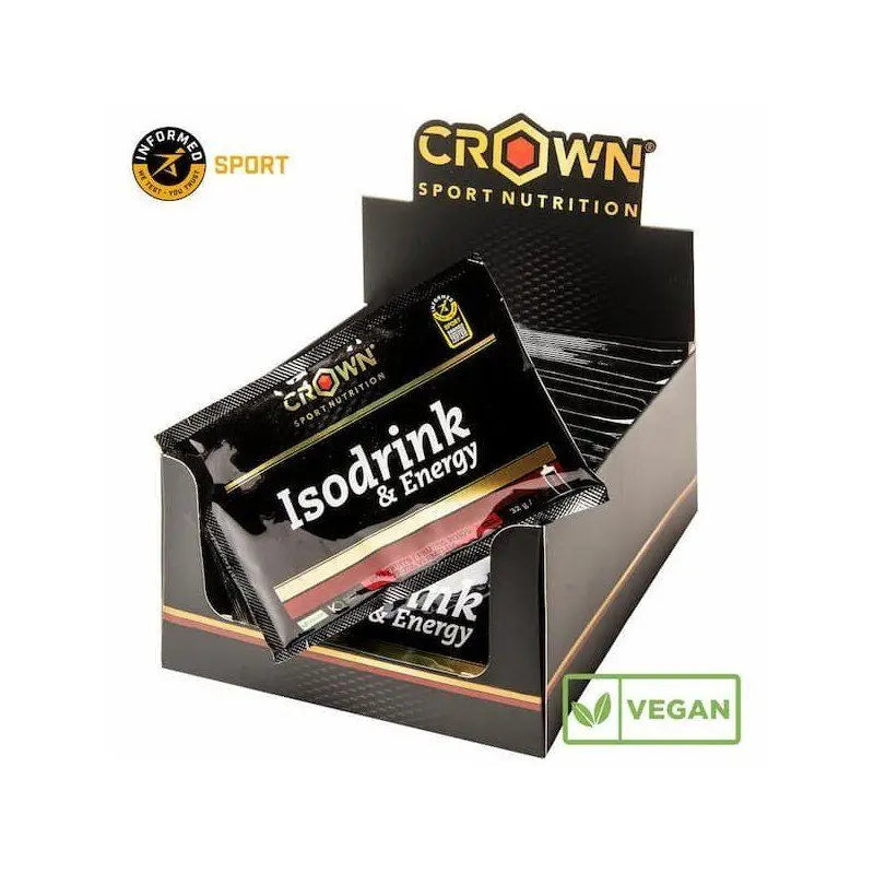 Crown Sport Nutrition Isodrink & Energy Red Berries Single Dose , 18 x 32 grams