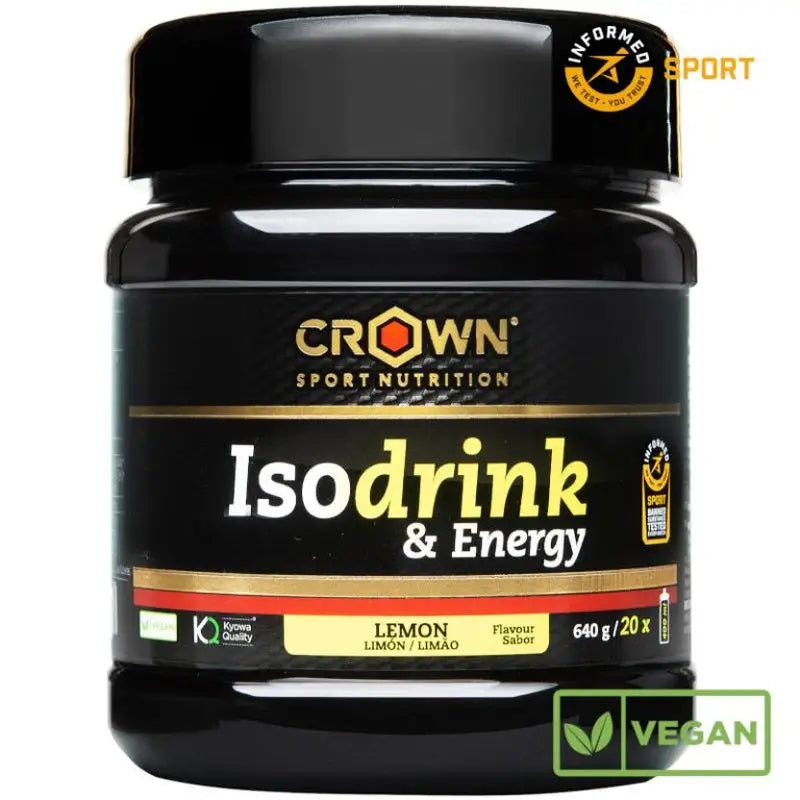 Crown Sport Nutrition Isodrink & Energy Lemon , 640 g / 20 intakes 400 ml