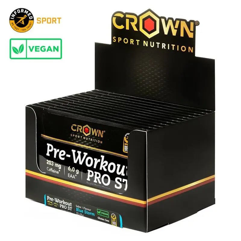 Crown Sport Nutrition Pre Workout Pro St Blue Storm Single Dose , 24 x 15 g