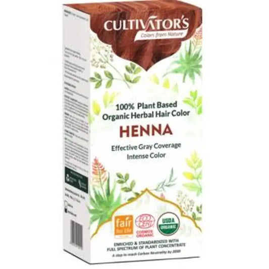 Cultivators Henna Organic Dye 100Gr. Ecocert
