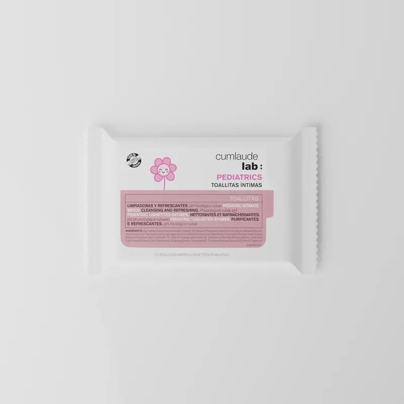 Lingettes intimes Cumlaude Lab Pediatrics, 15 unités