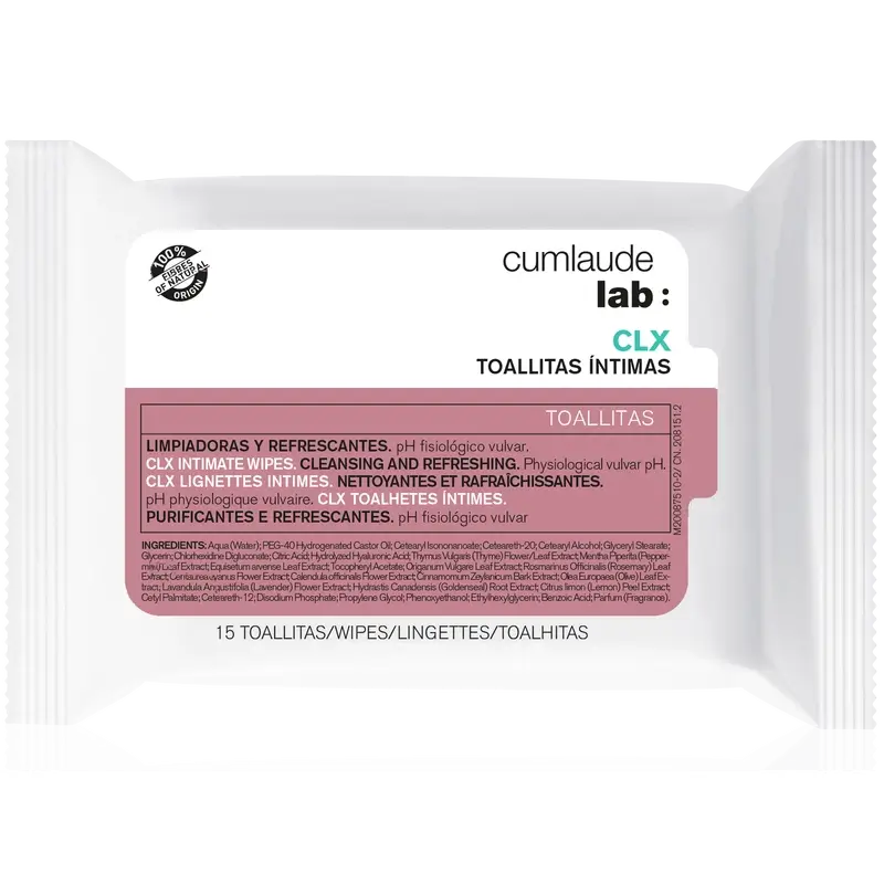 Cumlaude Lab Lingettes intimes Clx, 15 pcs