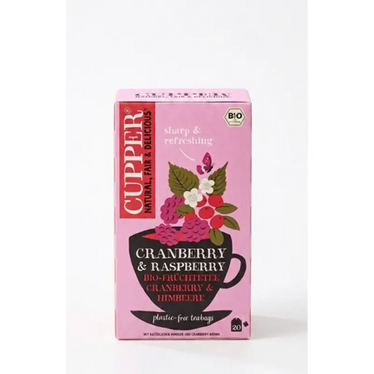 Cupper Infusion de myrtille et de framboise 20Sachets. Bio Vega