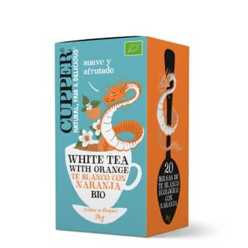 Cupper White Tea With Orange Infusion 20Sachets. Bio