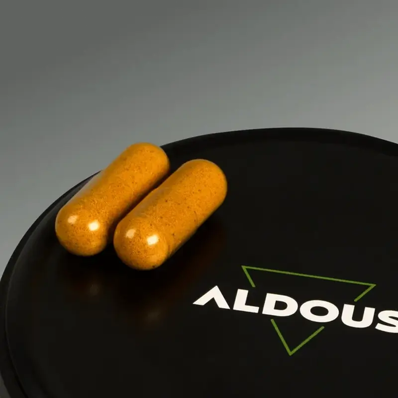 Aldous Bio Curcuma au Gingembre et Poivre Noir avec Probiotiques, 250 gélules
