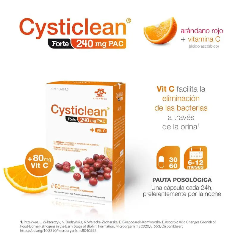 Cysticlean Forte 240 Mg Pac, 60 gélules