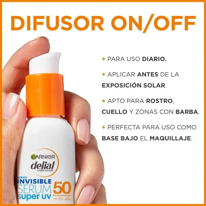 Delial Invisible Serum Super UV SPF50 Light Feel Daily Sunscreen, 40 ml