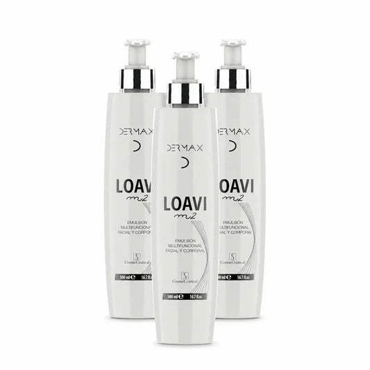 Dermax Loavi M2 Émulsion pour le visage et le corps, lot de 3 x 500 ml