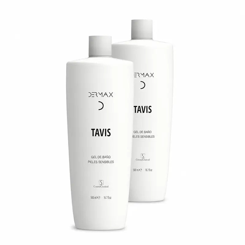 Dermax Tavis Gel douche pour peaux sensibles, lot de 2 x 500 ml