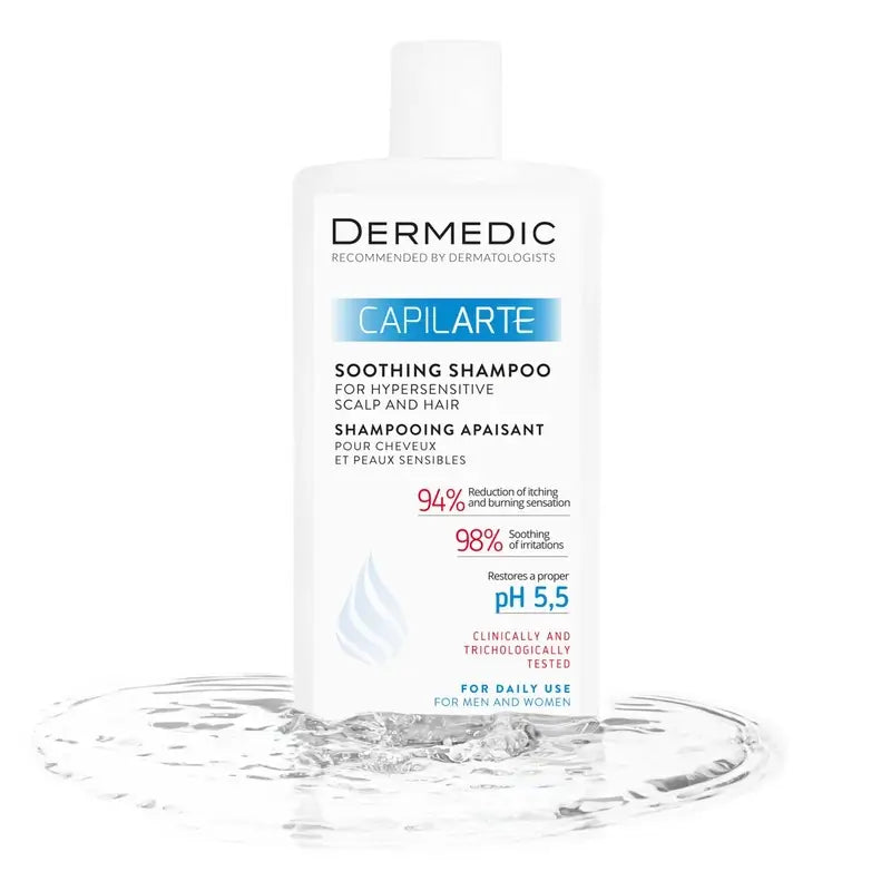 Dermedic Capilarte Shampooing apaisant pour cuir chevelu sensible, 300 ml
