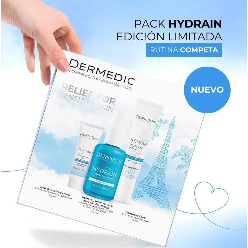 Pack Dermedic Hydrain Routine complète, 30 + 2,5 +15 ml