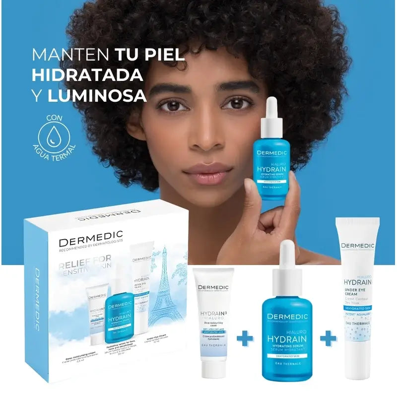 Pack Dermedic Hydrain Routine complète, 30 + 2,5 +15 ml
