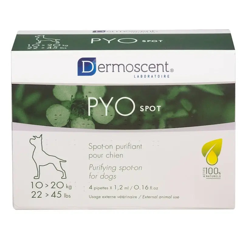 Dermoscent Pyospot pour chien 10-20 kg, 4 pipettes, 4 unités