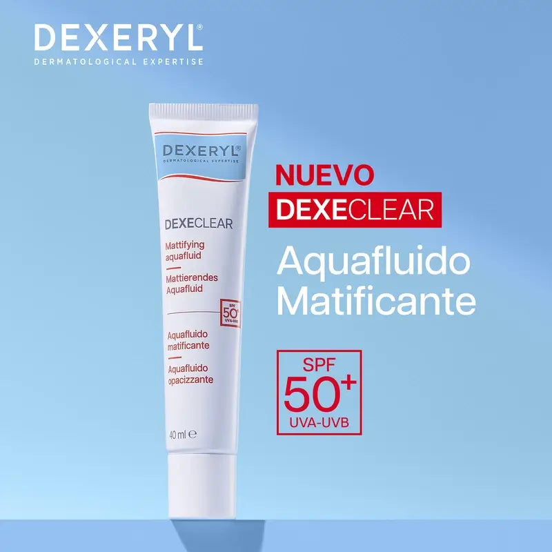 Dexeryl Dexeclear Aquafluid matifiant Spf50+ , 40 ml