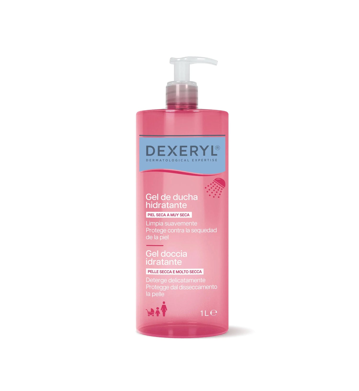 Gel douche hydratant Dexeryl, 1000 ml