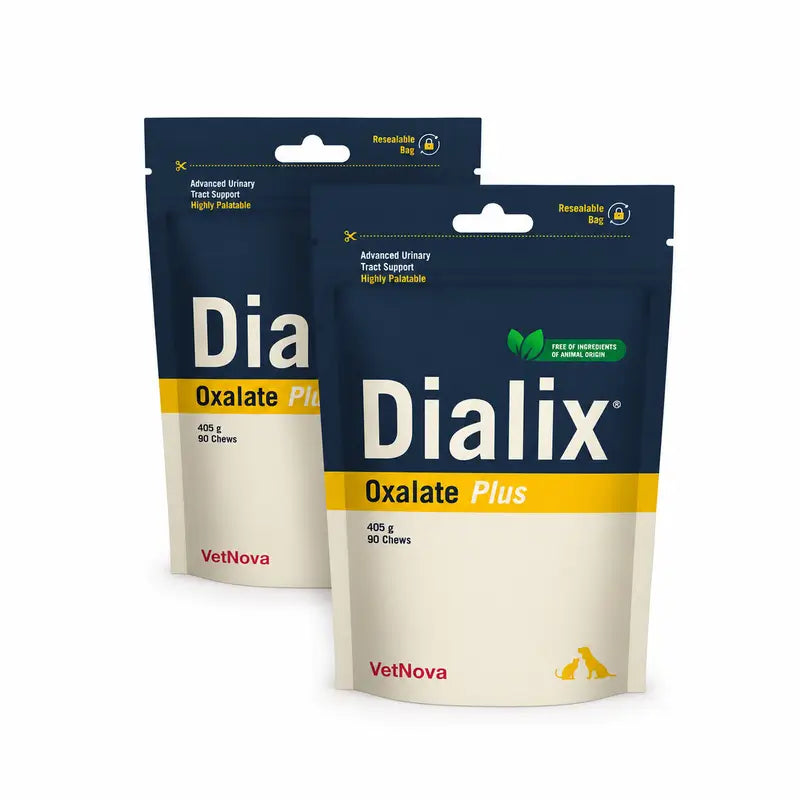 Dialix® Oxalate Plus, lot de 2 x 90 comprimés à croquer - Nouvelle formule végane, 405 g
