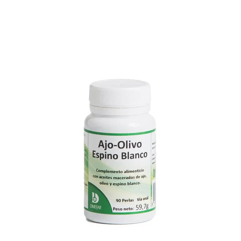 Dimefar Garlic + Olive + Hawthorn 500Mg , 90 capsules