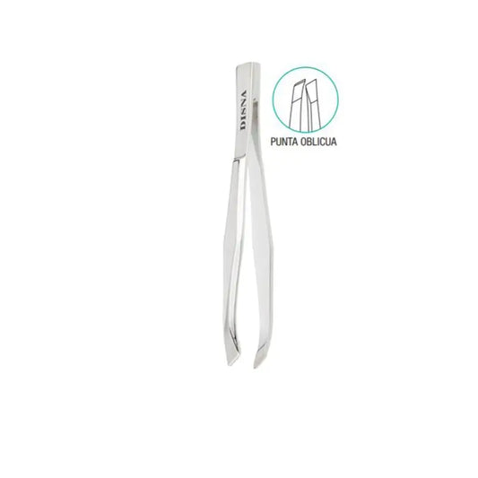 Disna Chrome-plated angled tweezers 8,5 Cm., units 1