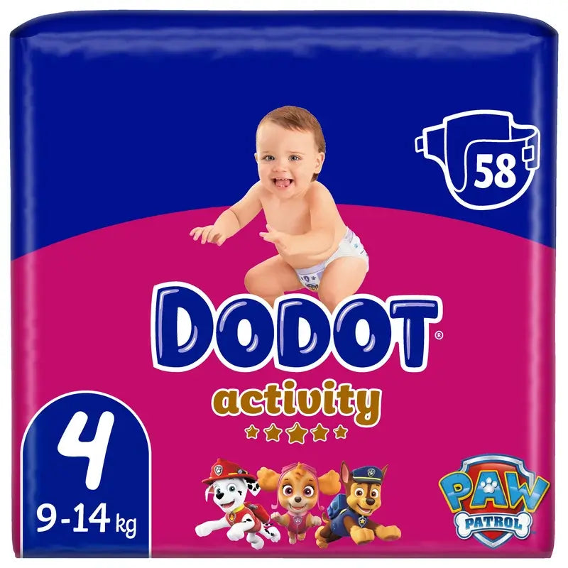 Dodot Activity Taille 4, 58 couches