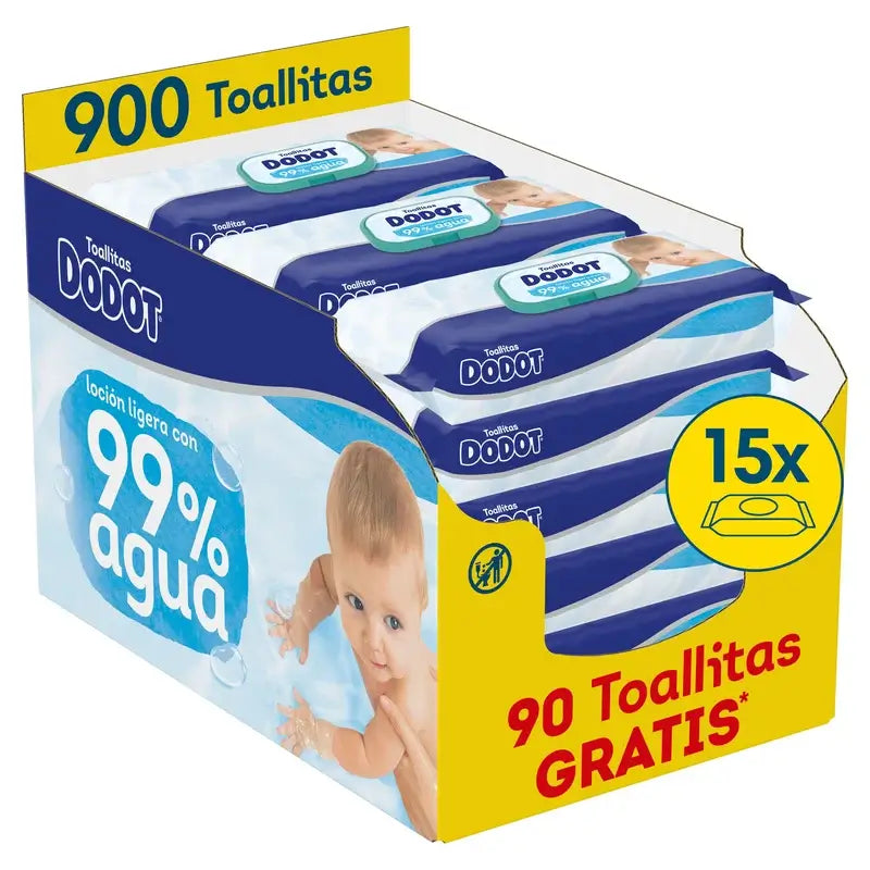 Dodot Wipes 99% Aqua, 15x60, 900 pcs.