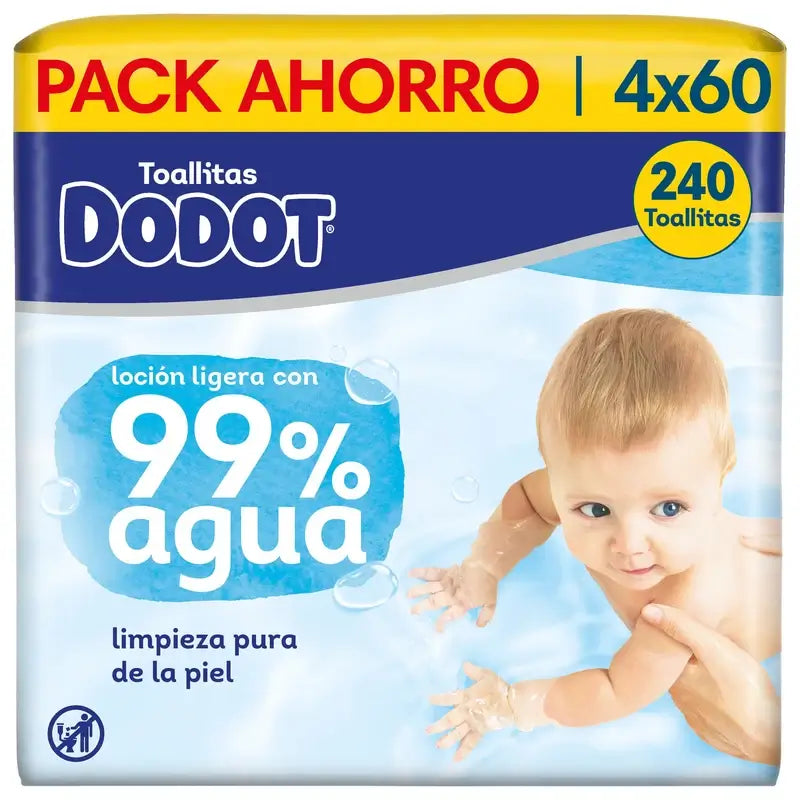 Dodot Wipes 99% Aqua, 4x60, 240 pcs.