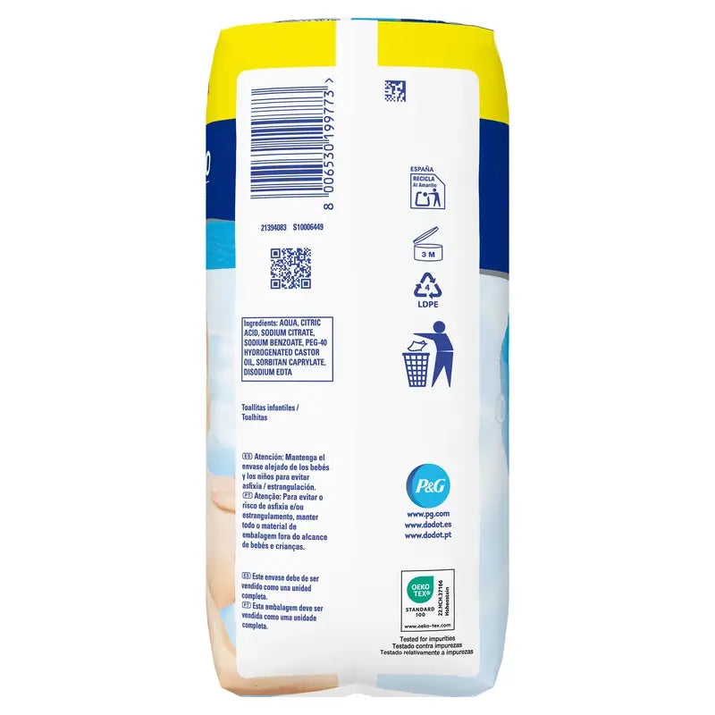 Dodot Wipes 99% Aqua, 4x60, 240 pcs.