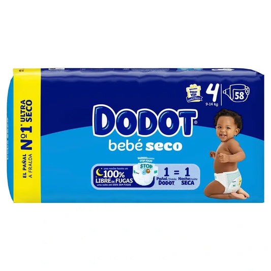 Dodot Mainline Nappy Size 4 (9-14 Kg), 58 units