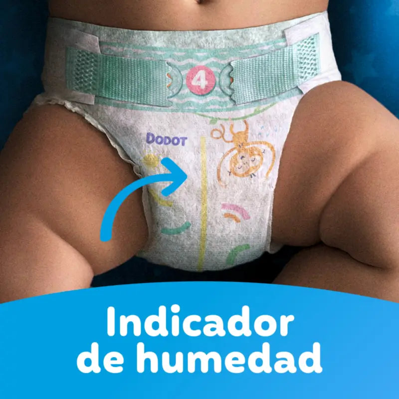 Dodot Baby Dry Taille 4 (9-14 Kg), 58 couches