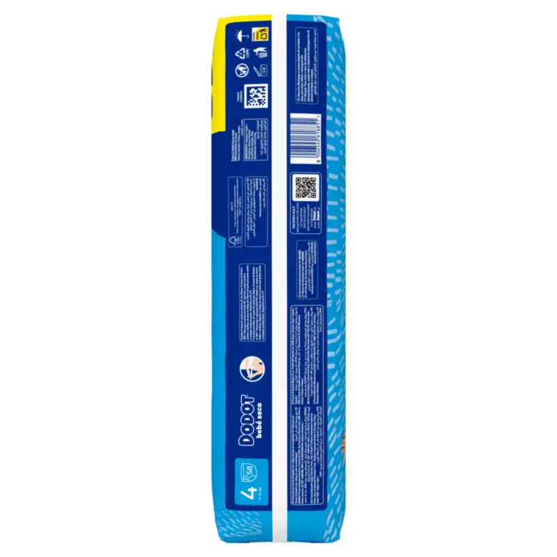 Dodot Baby Dry Taille 4 (9-14 Kg), 58 couches