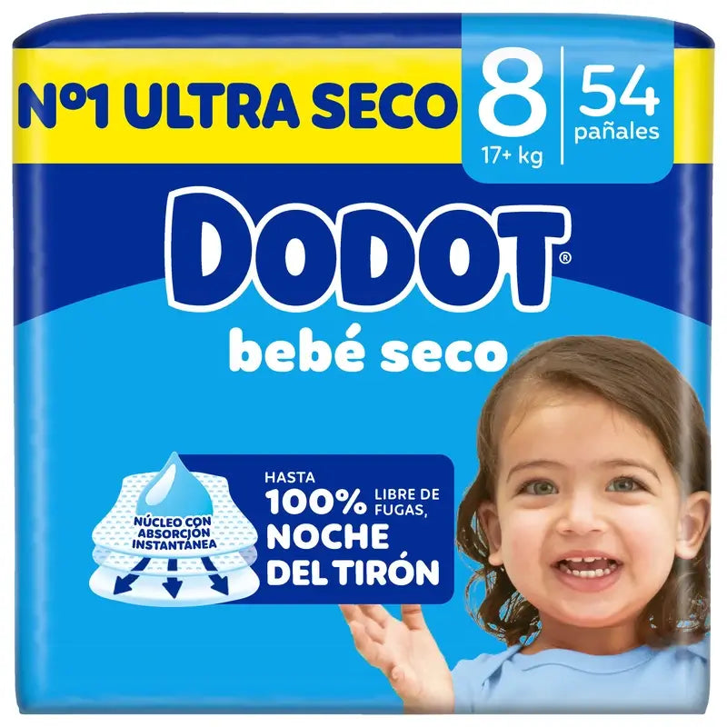 Dodot Bebé-Seco Size 8, 54 nappies