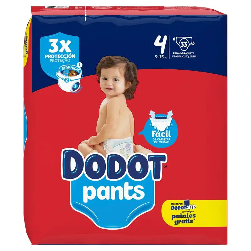 Dodot Pants Nappy Panty Size 4 (9-15 Kg), 33 units