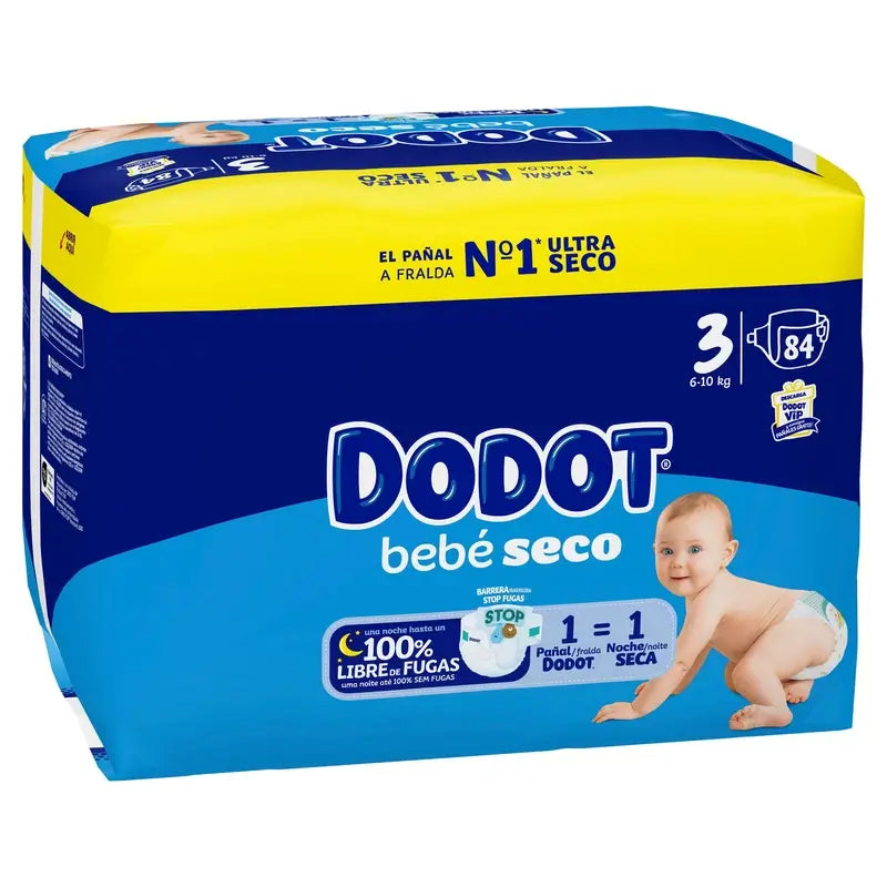 Dodot Baby Dry Nappy Jumbo Size 3 , 84 units