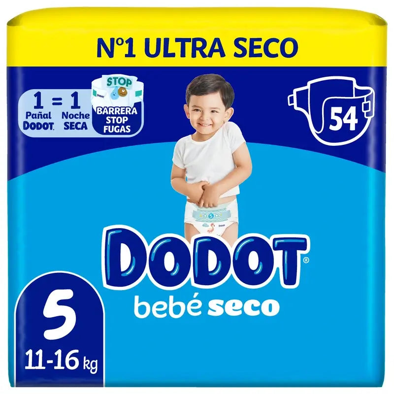 Dodot Baby Dry Nappy Size 5 (11-16 Kg) , 54 pieces