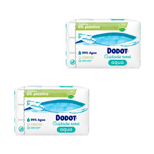 Dodot Pack 2 X Total Care Wipes Aqua 144 Wipes