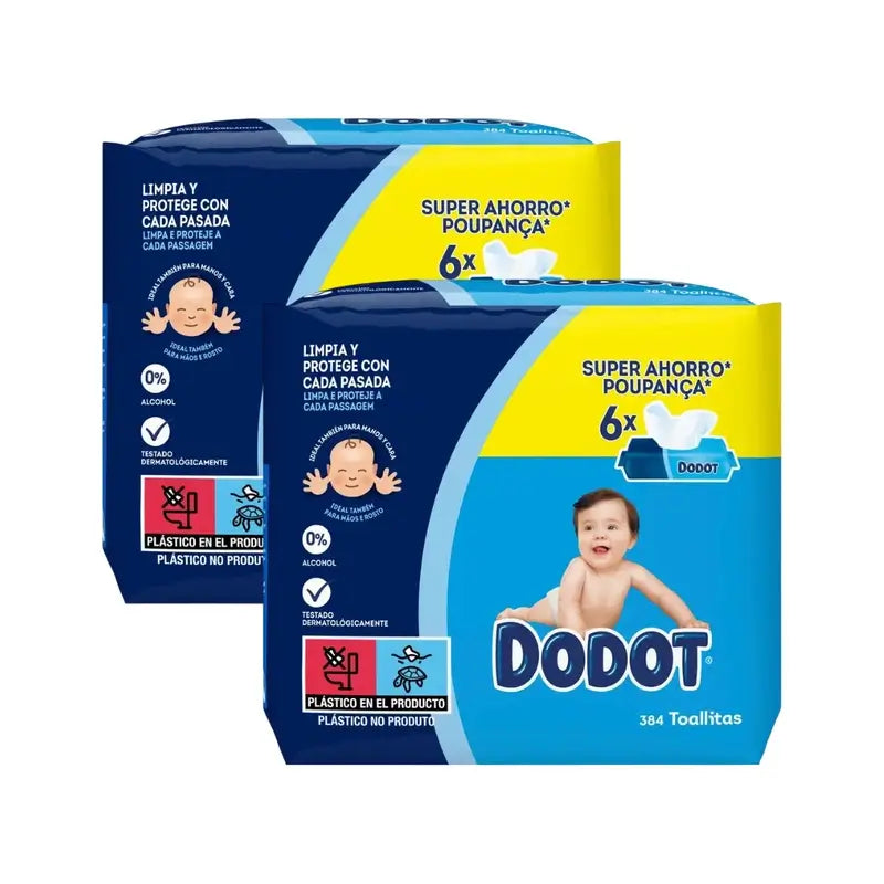 Dodot Baby Wipes, 2x384 pieces