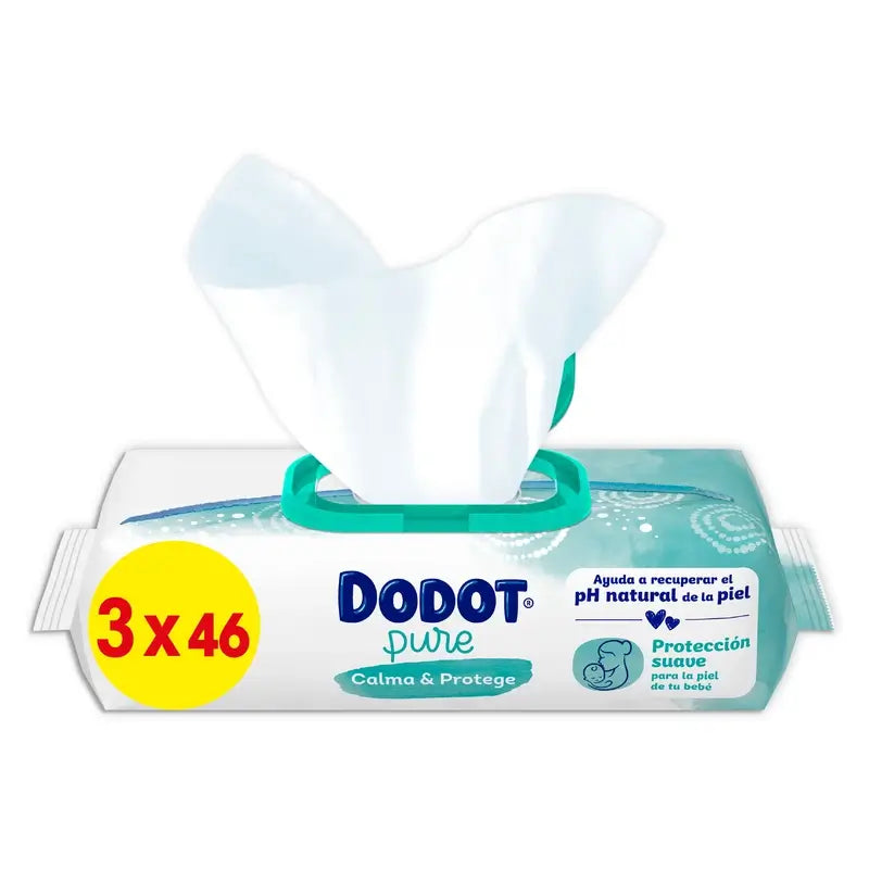 Dodot Pure Soothe & Protect Baby Wipes, 12 X 46 pièces