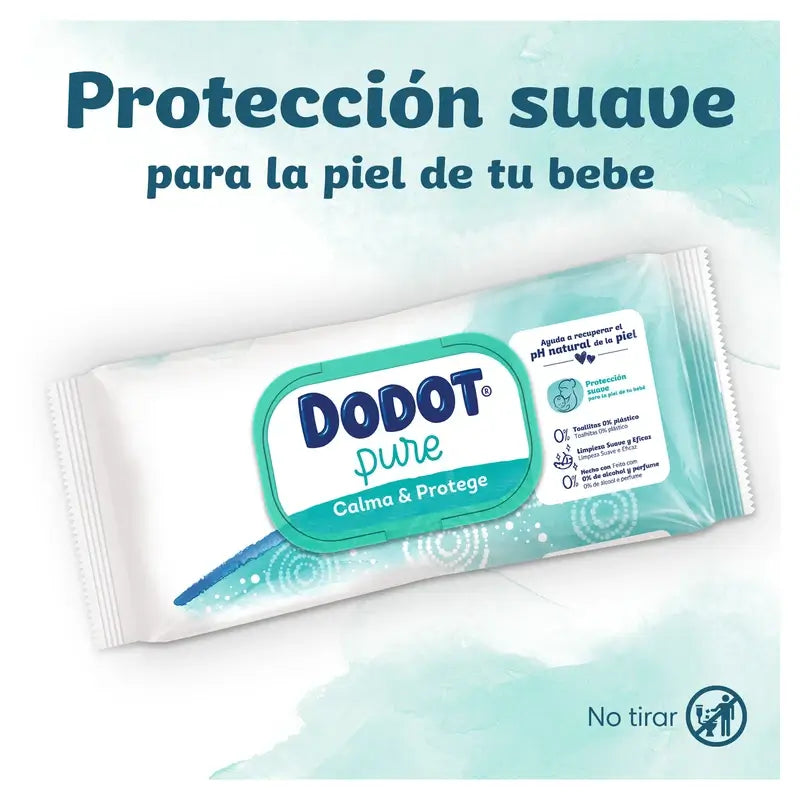 Dodot Pure Soothe & Protect Baby Wipes, 18 X 46 pièces