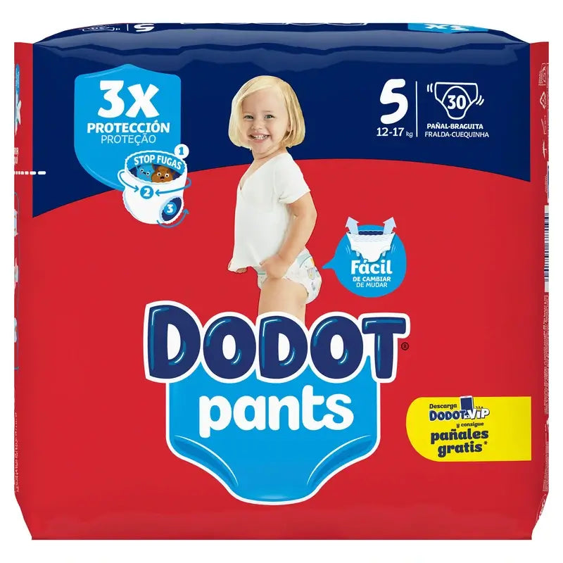 Dodot Pants Nappy Panty Size 5 (12-17 Kg), 30 units