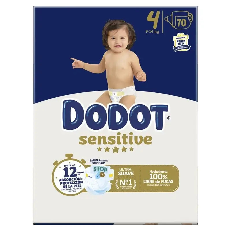 Dodot Sensitive Box Taille 4, 2x70 couches
