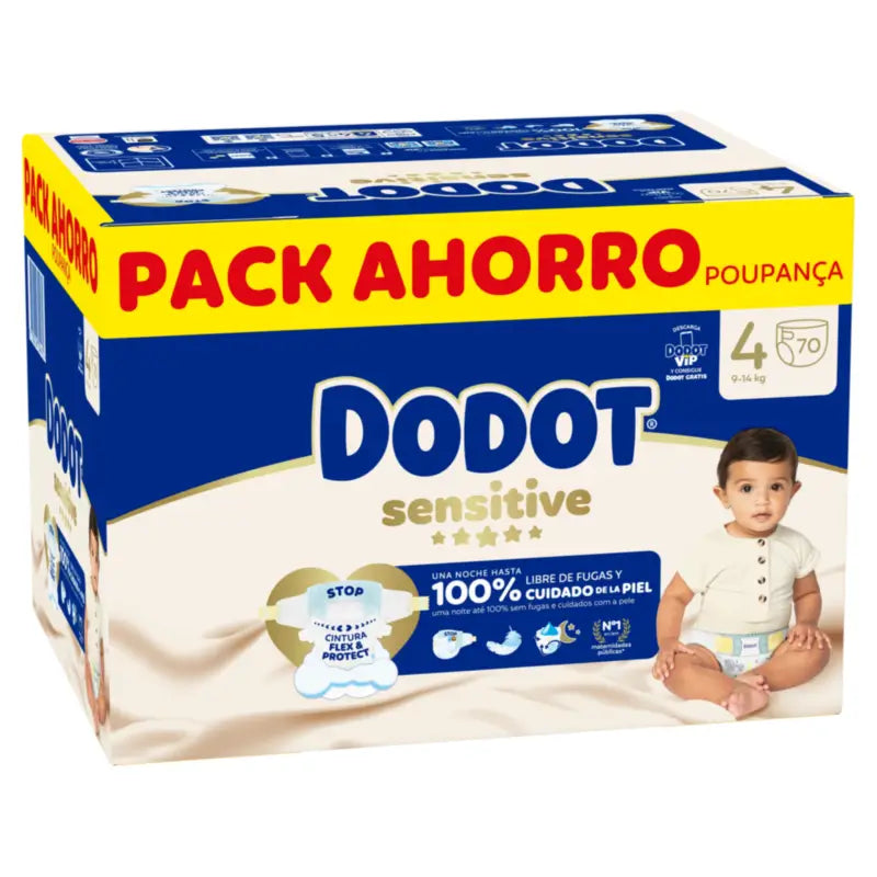Dodot Sensitive Box Taille 4, 2x70 couches