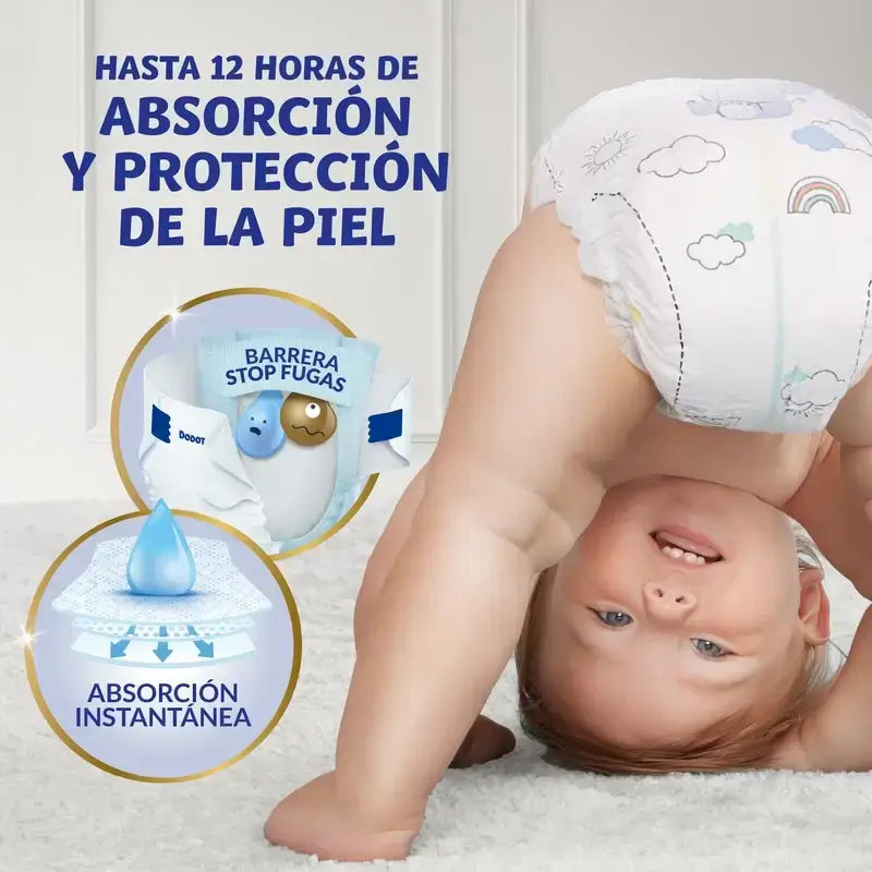Dodot Sensitive Extra Jumbo Taille 5, 88 couches + Dodot Pure Aqua 288 Lingettes