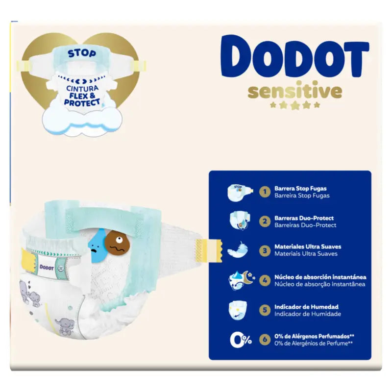 Dodot Sensitive Box Taille 4, 70 couches