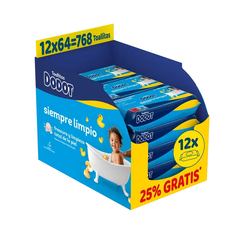 Dodot Mainline Wipes, 12x64, 768 pcs.