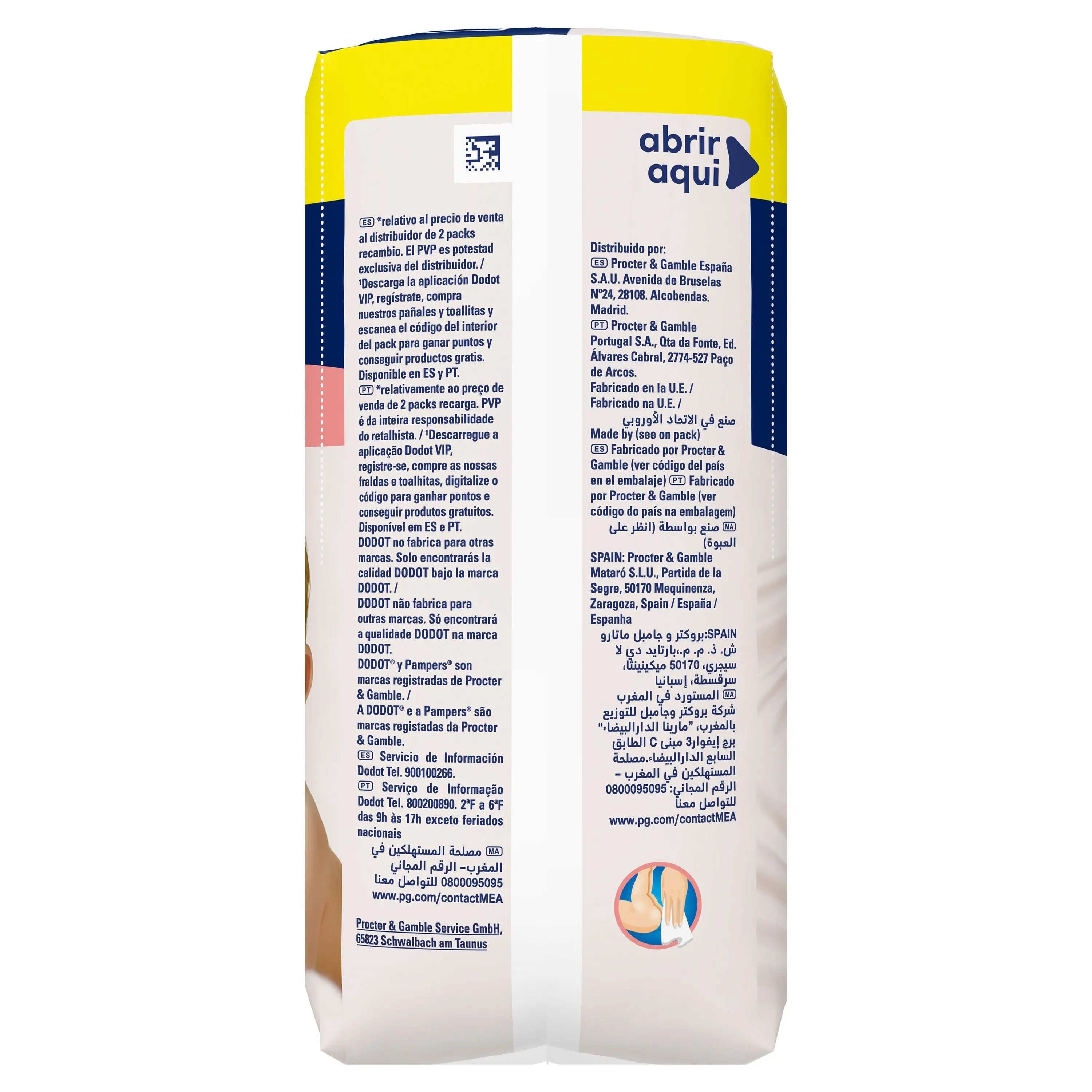 Dodot Lingettes Sensibles, 4x56, 224 pièces (20% GRATUIT)