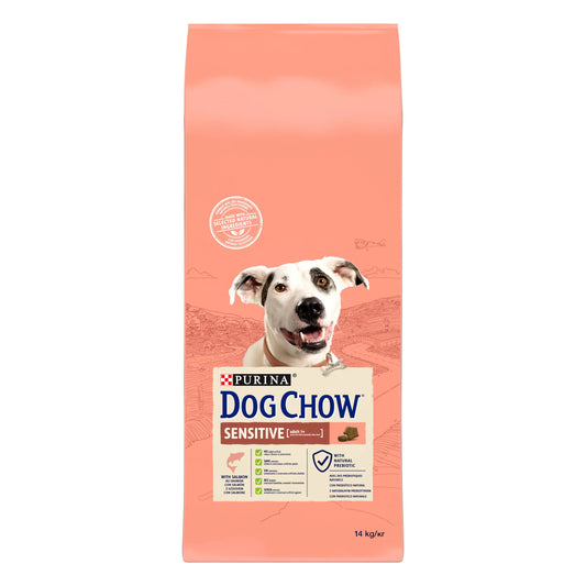 Dog Chow Canine Adult Sensitive Salmon 14Kg, dog food for dogs