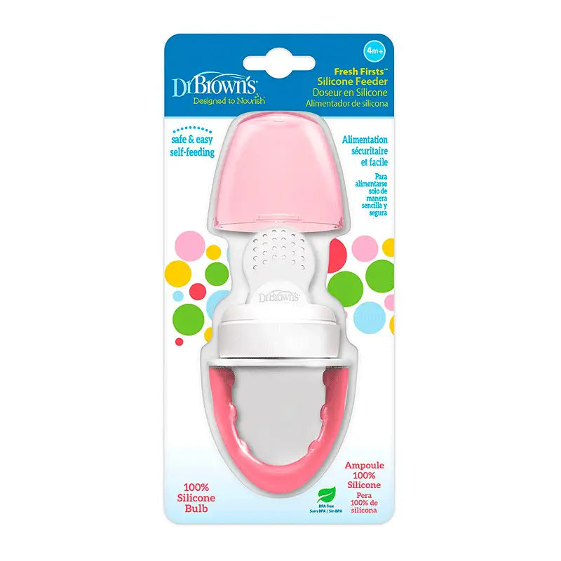 Dr.Brown's Pink Silicone Anti-Suffocation Feeder 4M